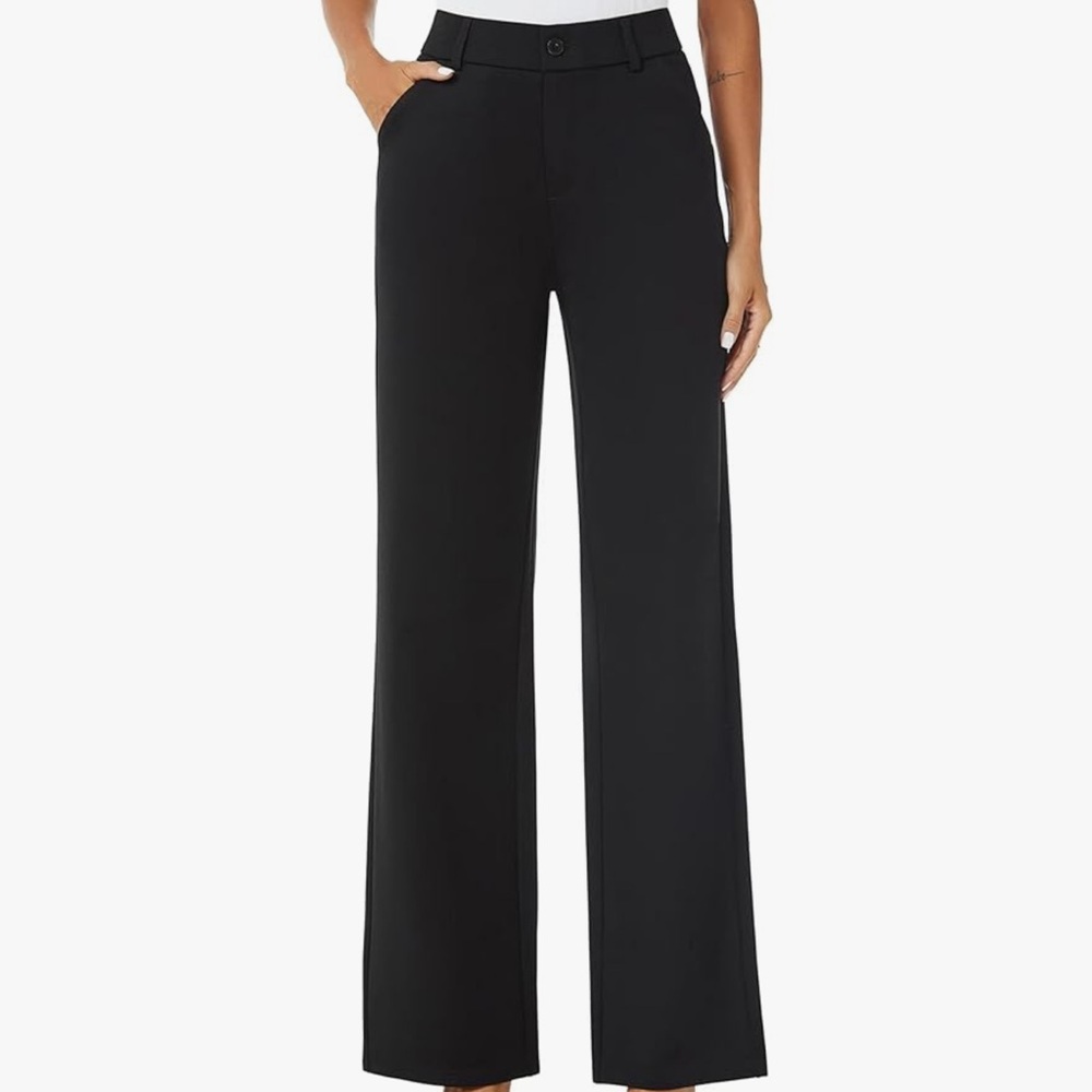 Chic Black Wide-Leg Women's Pants